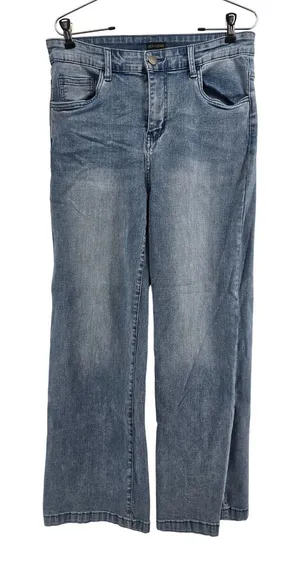 Coco + Carmen Jeans Womens L Wide Leg Blue Light Wash High Rise Stretch EUC thumbnail 1