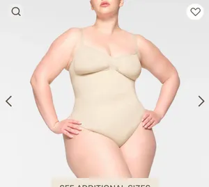 SKIMS Seamless Sculpt Thong Bodysuit in “Sand” thumbnail 6