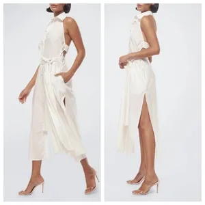 MISA Los Angeles Jessika White Halter Dress NWT Size M thumbnail 15
