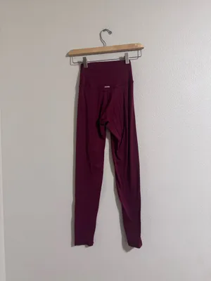 aerie Burgundy leggings thumbnail 3