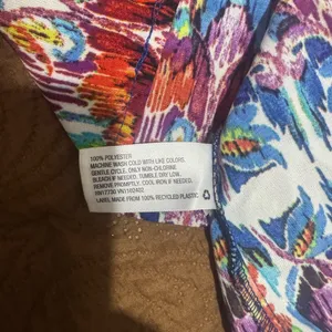 Colorful Abstract Print Top Purple Size XL thumbnail 4