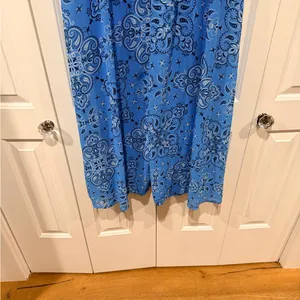 bebe Blue bandana Patterned blue‎ Maxi Dress medium thumbnail 7