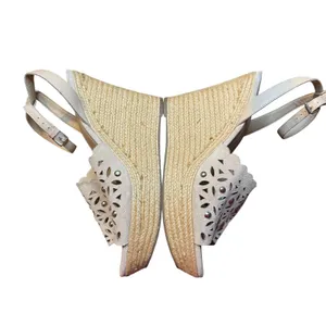 Marc Fisher Shoes Womens Size 11M‎ Beige Suede Studded Wedge Sandals Espadrille thumbnail 6