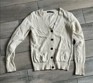 Mary Jane Cream Cardigan Sweater thumbnail 1
