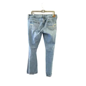 American‎ Eagle Slim Y2k Vtg Bootcut Jeans Womens 10 Light Wash Low Rise Denim thumbnail 4