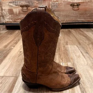 Corral Women's Brown Embroidered Floral Western Cowgirl Boots thumbnail 2