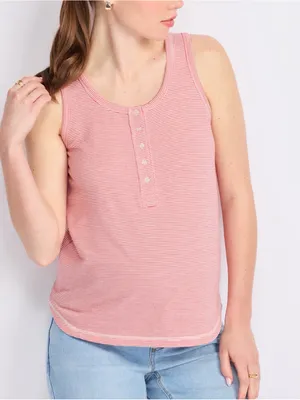 Thread & Supply Maternity SL Henley Tank Red Medium NWT STITCH FIX thumbnail 1