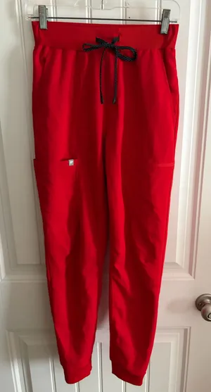 Red Fabletics Scrub Pants thumbnail 1