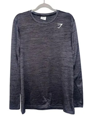 Gymshark‎ Long Sleeve Gray Active Top, Womens Large thumbnail 1