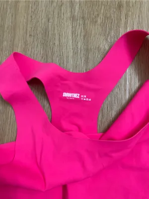 Smoothez by aerie Hot Pink Racerback Bodysuit - Women's Slim Fit thumbnail 4