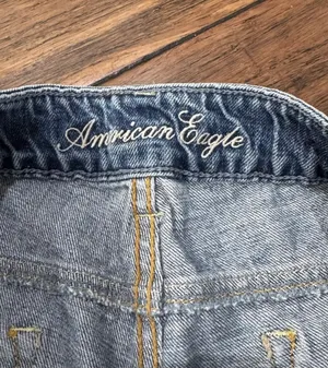 American Eagle Outfitters Vintage Embellished Distressed Denim Shorts thumbnail 6