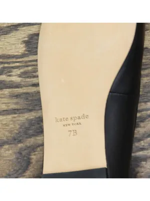 Kate Spade New York Womens Deco Bow Smooth Leather Ballet Flats KM817 Black 7B thumbnail 10