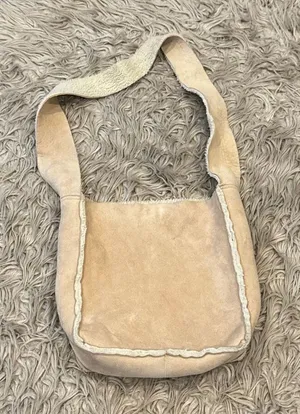 Vintage y2k GAP sherpa faux suede purse thumbnail 1