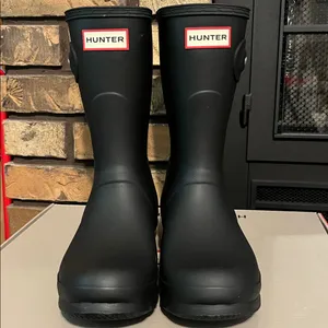 Hunter Women’s Original Short Black Rain Boots NEW Size 7‎ thumbnail 3