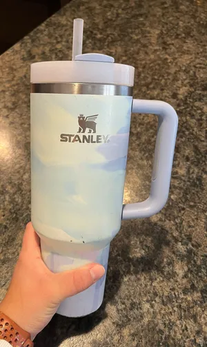 Yeti Stanley Quencher H2.0 FlowState 40 oz Tumbler in the Cool Serene Brushstrokes thumbnail 1