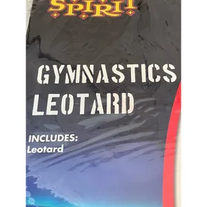 Spirit Halloween Red Metallic Gymnastics Bodysuit thumbnail 6