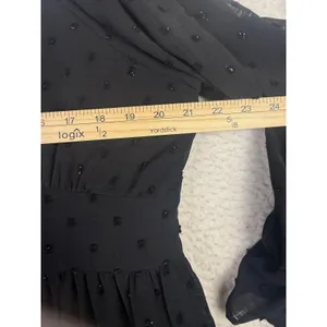 NWT Arula Dress Womens Size XXL Black Dot Smocked Puff Sleeve‎ Tiered Whimsygoth thumbnail 5