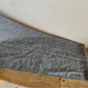 Coach Vintage cashmere and wool blend fringe gray nude preppy wrap scarf thumbnail 4