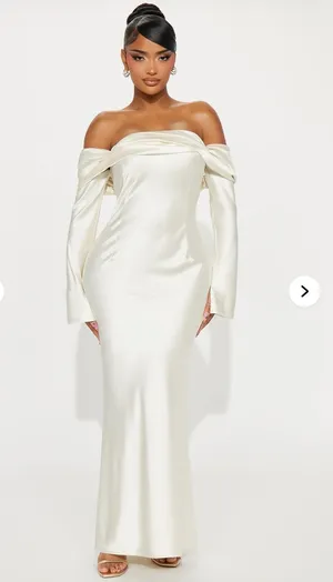FashioNova Amandine Satin Maxi Dress thumbnail 1
