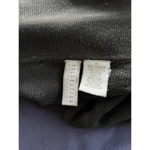 Collection by Cherie Dori Black Open Front Cardigan Sweater Notched Lapel Size S thumbnail 2