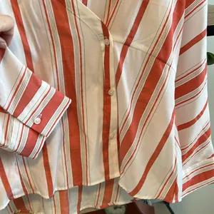 NWT Express Layering Asymmetrical Button V-neck Button Up Collar Career Work B thumbnail 5