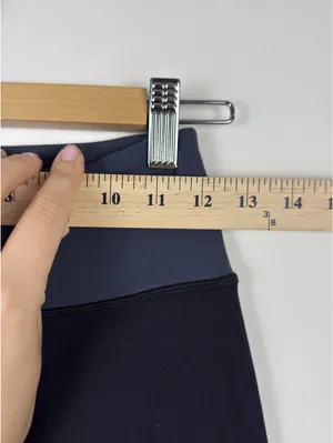 Lululemon Yoga Over Skirt Size 4 Coal Black Striped Luon High Rise Midi Rare thumbnail 9