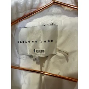 ENDLESS ROSE White Linen Blend Oversized Sleeveless Vest Blazer Size Small thumbnail 5