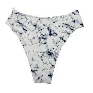Bikini Set Women S White Blue Excellent Marble Tie Dye High Waist Resortwear‎ thumbnail 3