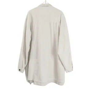 POL Cream Corduroy Button Up Jacket Raw Hem Size Medium Shacket thumbnail 4