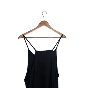 Women's Black Jumpsuit V Neck Strappy Sleeveless Pockets Large Casual Comfy thumbnail 4