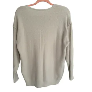 Aritzia Wilfred Merian Hush Knit V-Neck Sweater In Cream XS Classic Neutral thumbnail 5