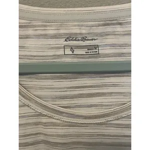 Eddie Bauer Womens Striped T Shirt Size M Short Sleeve Scoop Neck Cotton Blend thumbnail 3