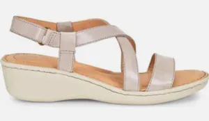 Born Idella wedge leather sandals tan size‎ 9 thumbnail 1