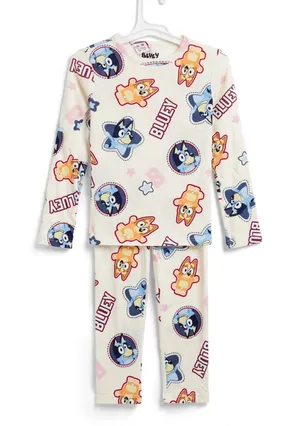 Bluey Girls 4-Piece Pajama Set Size 8 Long Sleeve 100% Cotton NWT thumbnail 1