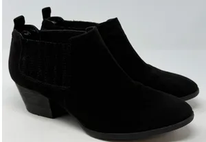 Lauren Blackwell Women's Devyn Black Suede Ankle Booties Size 8 1/2 thumbnail 1