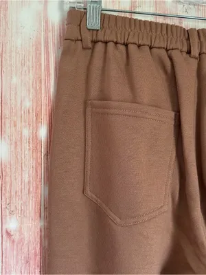 Halara Chestnut Brown High Rise Button Front Sweatpants Joggers Size XS thumbnail 9