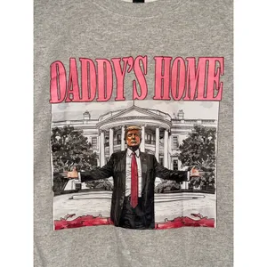 Donald Trump Daddys Home Graphic Sweatshirt Gray Gildan Heavy Blend Large thumbnail 2