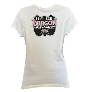 Harley Davidson T-Shirt Women Medium Dragon US 129 Good Glitter Logo Y2K Vintage thumbnail 6