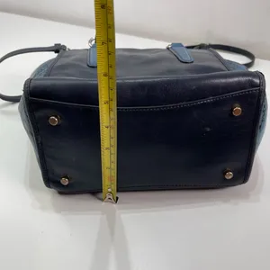Coach Crossbody Bag Blue Snake Print Leather Purse Y2K Bikercore Whimsigoth thumbnail 4