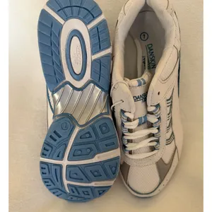 Danskin Now White Blue Gray Athletic Sneakers Women Lace Up Rubber Geometric thumbnail 3