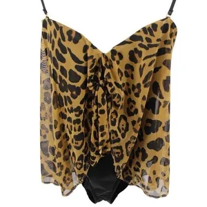 Lauren Ralph‎ Lauren Leopard Print Halter Swim Suit Dress One Piece Resort M thumbnail 4
