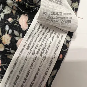 Abercrombie Fitch Black Floral Maxi Dress with Adjustable Tie Back Straps thumbnail 9