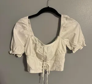 Blue Blush White Top Crop thumbnail 1