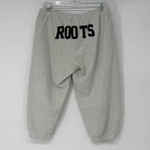 Roots 73 Athletics Grey Heathered Sweatpants Joggers‎ Logo Womens Size L thumbnail 2