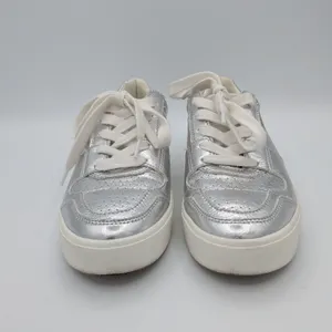 Sam Edelman Edie Silver Metallic Low Top Sneakers Womens Size 6M SE-1980‎ thumbnail 3