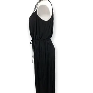 Black spaghetti strap drawstring jumpsuit Black Size M thumbnail 3
