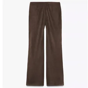 Zara NWT brown studded faux suede embellished pants thumbnail 10