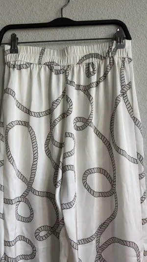 Joie Rope Print Wide Leg Palazzo Pants Size Small thumbnail 2