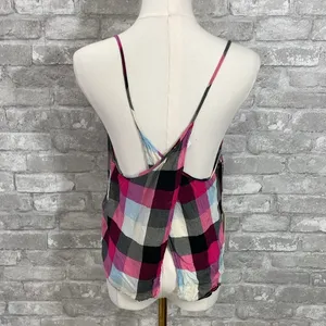Wilfred Pink and Black Plaid Menton Blouse Tank Top thumbnail 3