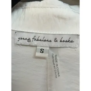 NWT Young Fabulous & Broke‎ White Derby Maxi Shirt Dress Cutout Waist Size Small thumbnail 5